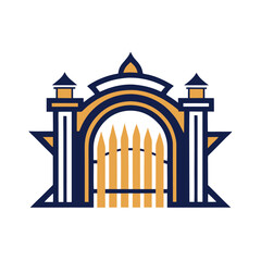 gate logo vector design illustration