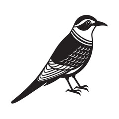 Obraz premium lilac breasted roller bird silhouette on winter branch vector art