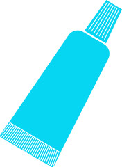 Tube, container, toothpaste, cream icon. Cosmetic ointment plastic, hand cream packaging vector template isolated background. Adhesive superglue gel tube, eye lash glue package blank, long.