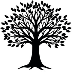 Obraz premium A tree--illustrations-on-white-background 