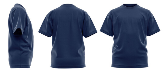 Boys Cotton T-Shirt Round Neck Short Sleeve - High Quality 3D Rendered Mockup