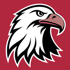 Obraz premium Bald-eagle-vintage-outline 