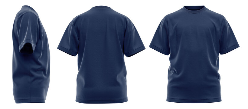 Boys Cotton T-Shirt Round Neck Short Sleeve - High Quality 3D Rendered Mockup