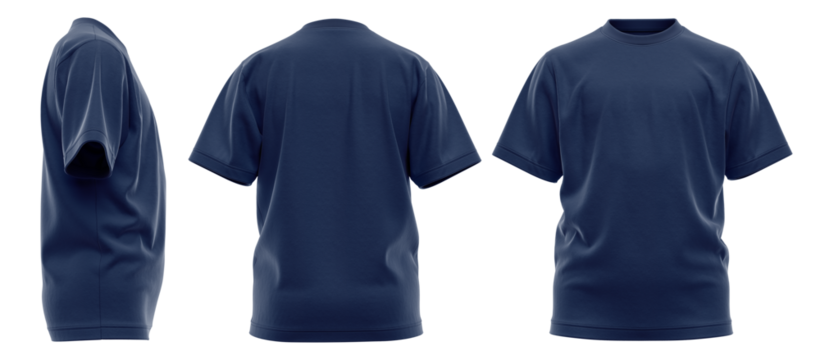 Boys Cotton T-Shirt Round Neck Short Sleeve - High Quality 3D Rendered Mockup