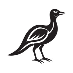 Fototapeta premium Isolated black bird silhouette vector art