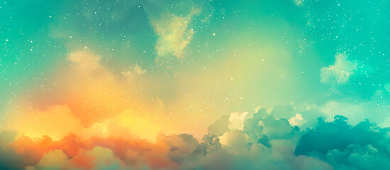 Fondo de nubes y estrellas