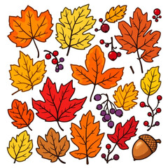 Obraz premium seamless pattern with autumn leaves
