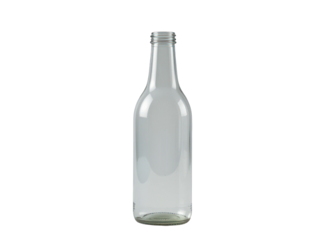 empty glass bottle isolated on transparent or white background - Powered by Adobe