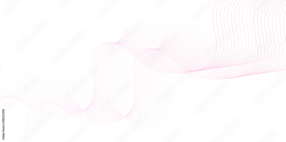 Aufkleber pink wave curve lines banner background design. abstract soft wave lines dynamic flowing pink light 