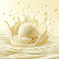 Creamy vanilla ice cream splash (1)
