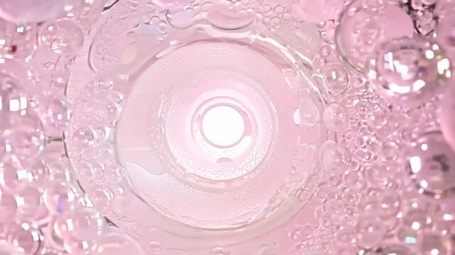 ピンクグラデーションのバブルトンネル5