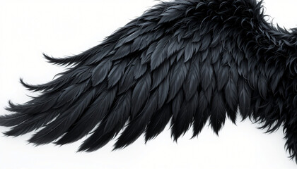 angel wing on white background