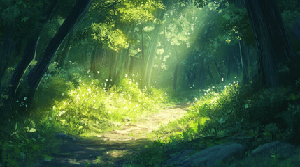 Enchanted mossy trail light