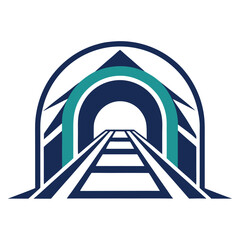 tunnel logo vector design illustration