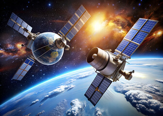 Modern Artificial Satellite in Space