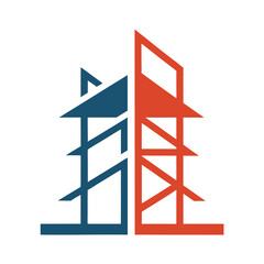 scaffolding logo vector design illustration