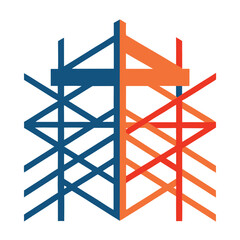 scaffolding logo vector design illustration