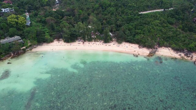 Koh Phangan Island, Thailand. Aerial View of Secret Beach and Landscape on Koh Raham