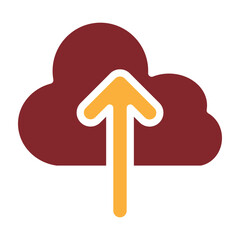 Arrow to the Sky Vector Glyph Two Colors Icon Design