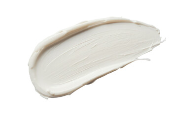 white brush stroke. textured smear of skin care and makeup cosmetic products isolated on transparent or white background, makeup smudge, cream cosmetic smudge or paint brush stroke