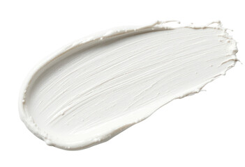 white brush stroke. textured smear of skin care and makeup cosmetic products isolated on transparent or white background, makeup smudge, cream cosmetic smudge or paint brush stroke