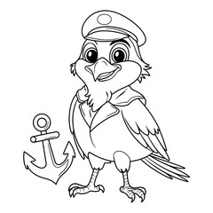 cartoon bird with a smile