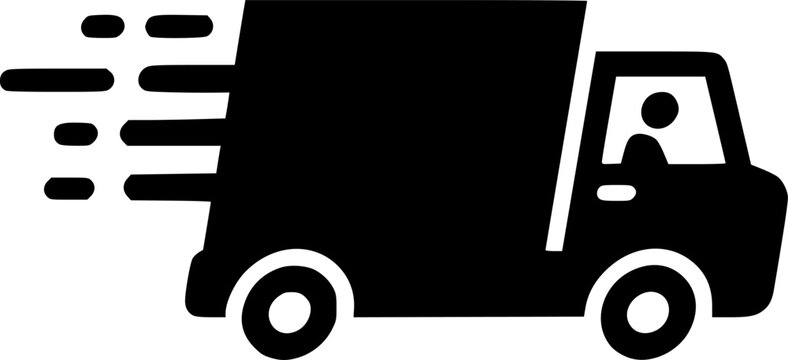 recommend clip art: set of Fast moving shipping delivery truck line art vector icon for transportation apps and websites
                    