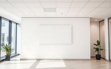 Obraz premium ガラスドアのあるオフィスの風景