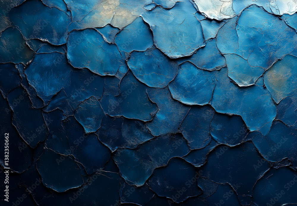 Poster dark blue abstract background with textured design elements