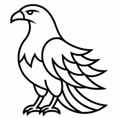 eagle-bird-line-art-on-white-background 