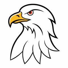 eagle-bird-line-art-on-white-background