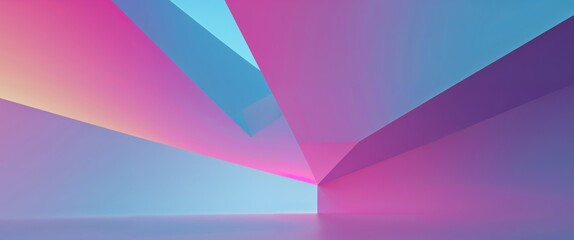 Modern geometric abstract background in gradient blue and magenta tones