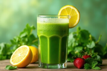 Fototapeta premium Natural Detoxification Through Healing Green Juice