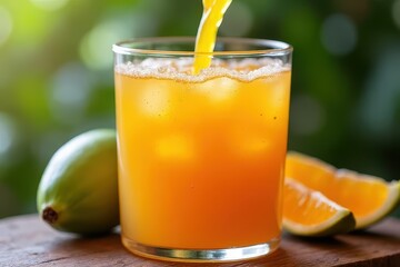 Fototapeta premium Natural Health Boost Noni Juice Close-Up