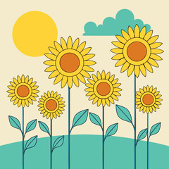sunflowers on the field