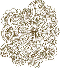 Beautiful flower art and mandala vector design