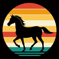 horse silhouette vector