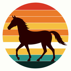 horse silhouette vector illustration