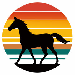 horse silhouette vector illustration