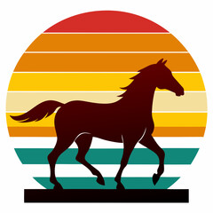 horse silhouette vector illustration