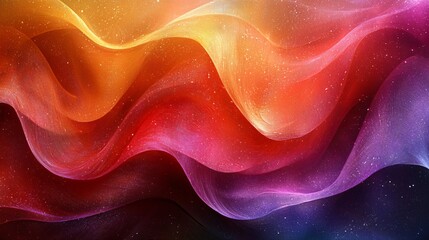 Obraz premium Abstract Colorful Swirls: A Mesmerizing Dance of Hues and Light with Star-Like Dust