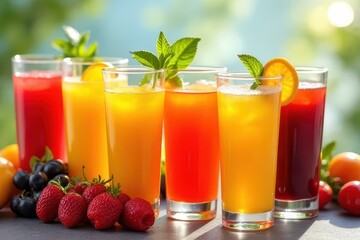 Vivid Organic Juice Display