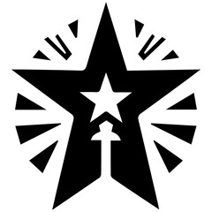 Illustration vector star for stylish design and award silhouette art concepts