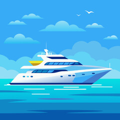 luxury yacht in the sea