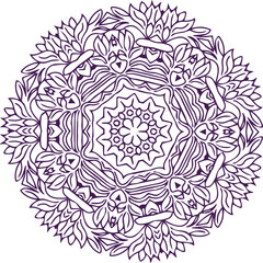 Beautiful flower art and mandala vector design