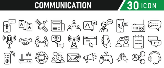 Communication icons set. Discussion, speech bubble icon vector illustration for web
