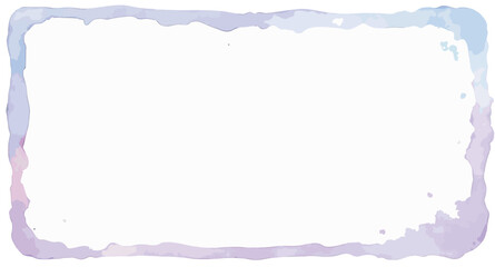 soft watercolor pastel frame in lavender and light blue