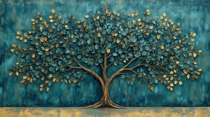 Decorative, textured tree art