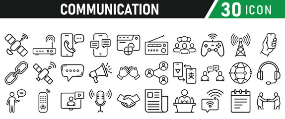 Communication icons set. Discussion, speech bubble icon vector illustration for web