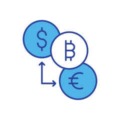 Exchange  icon isolated on a white background. Vector illustration.